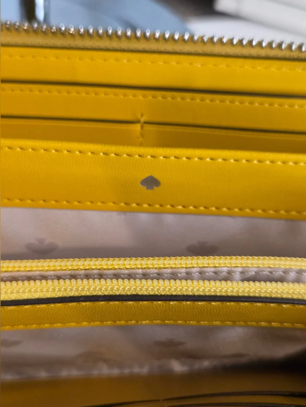 Kate Spade Spencer Yellow Saffiano Leather Zip-Around Wallet